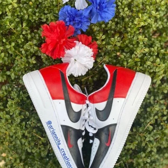 Nike Air Force 1 Blue and Grey Hand Painted shoes All Sizes
